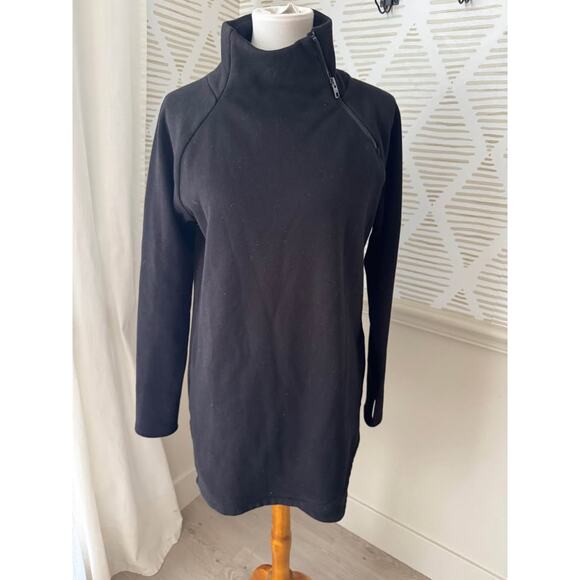 Athleta Women’s Small Black Cozy Karma Asym Sweatshirt Dress - Picture 4 of 9